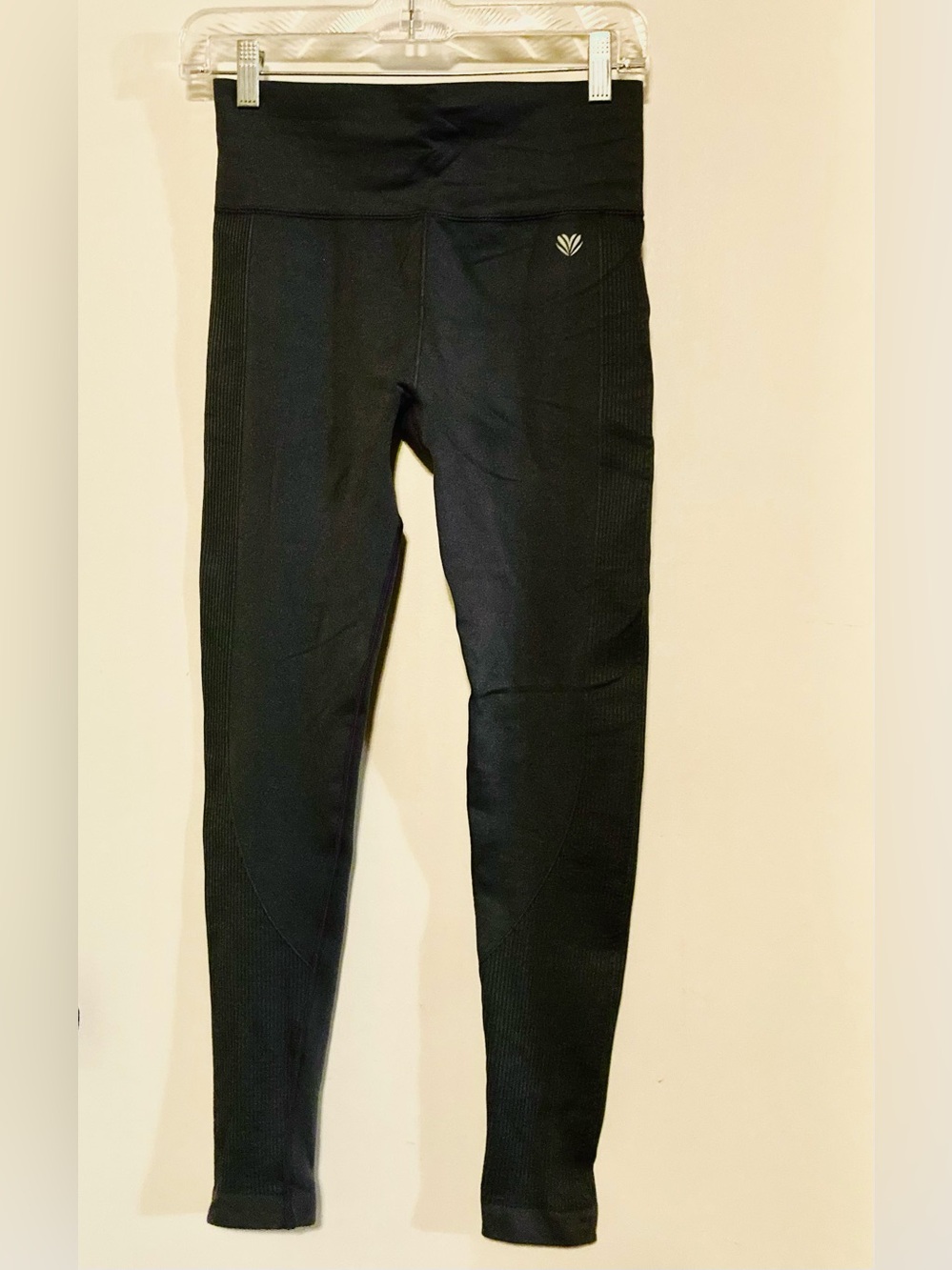 Forever 21 Black High-Waist Leggings with Subtle Logo